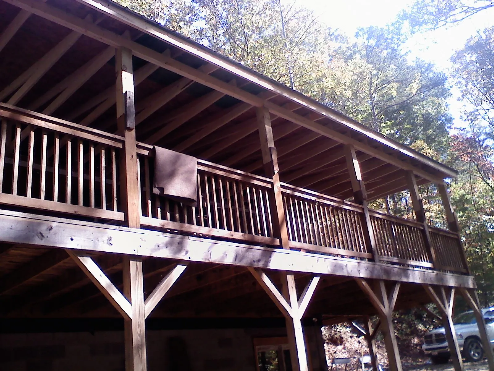 Timber framing under a new elevated porch and deck — Roof Leak Repair in Archer by Roofing Brothers
